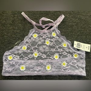 Hot Topic Daisy Lace Purple Halter Crop